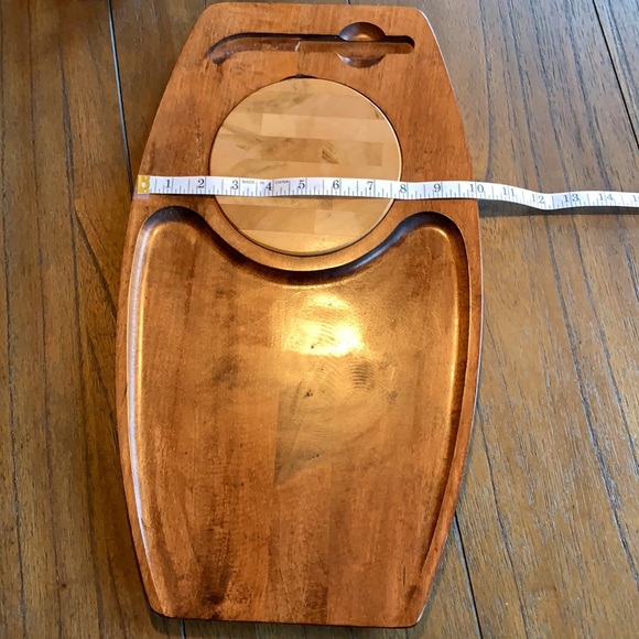 Vintage Mid-Century Modern Charcuterie Wood Tray - Picture 4 of 9